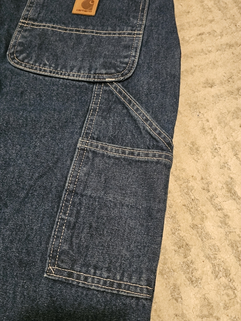 Carhartt Men's Dark Denim Relaxed Carpenter Jeans - Picture 5 of 9